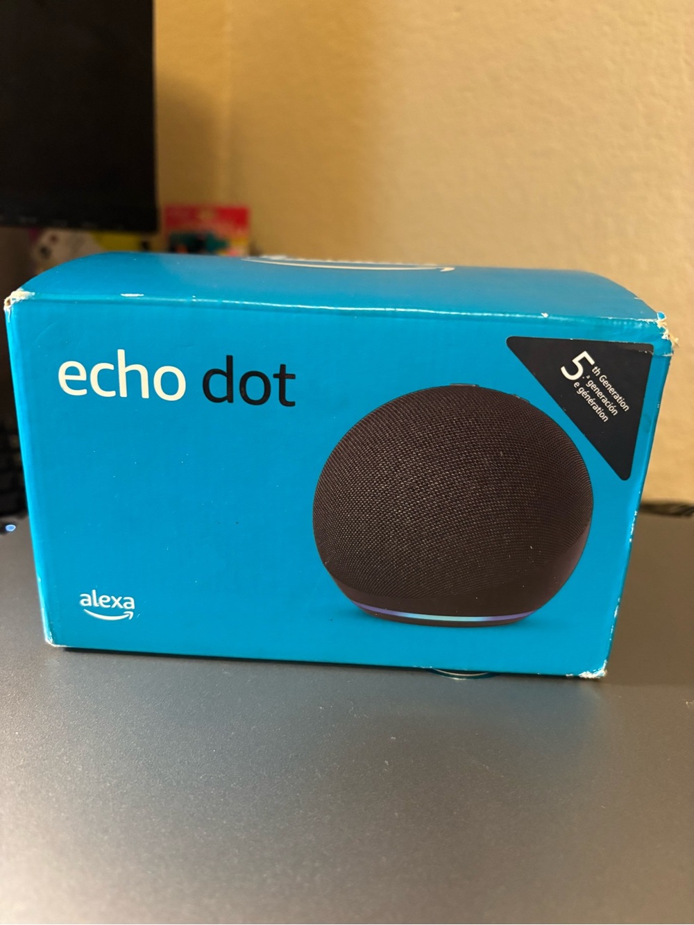 Amazon Echo Dot Smart Speaker - Black Fabric